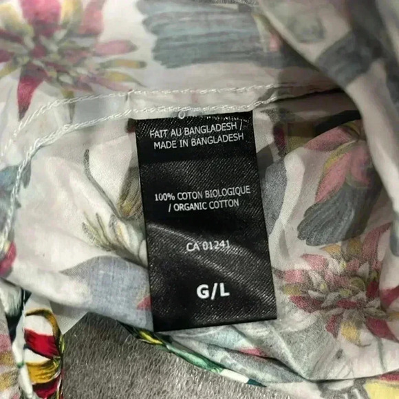 [L]DJAB For Simons Tropical Toucan  Bird Print L/S Button Down Shirt-NWOT - Picture 7 of 13